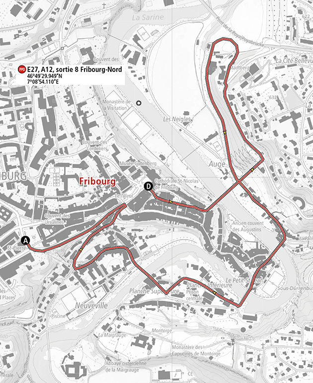 Tour of Romandie prologue map